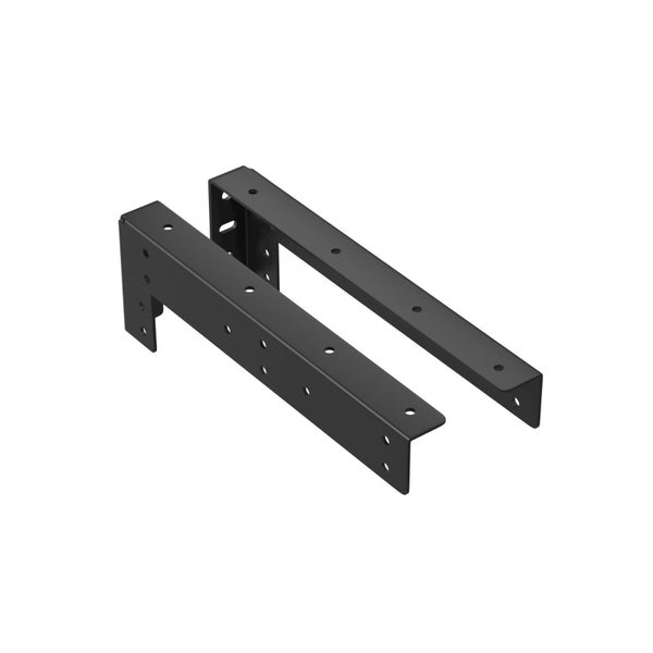 Zwei L-förmige Regalträger aus Metall zur Wandmontage für Regalböden
