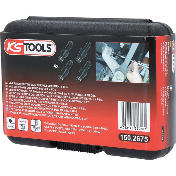 KS Tools VAG Fixierbolzenset für Hilfsrahmen, 4-teilig