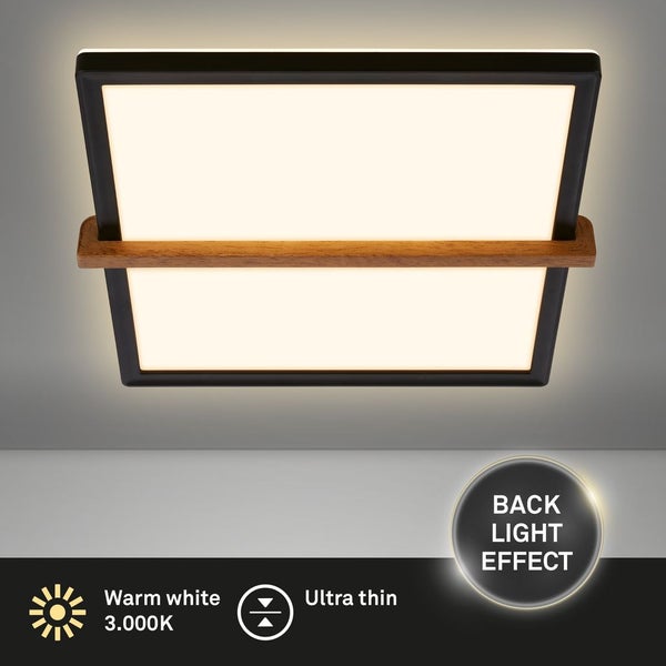 LED Deckenlampe Holz Deckenleuchte Wohnzimmer Schlafzimmer Warmweißes Licht