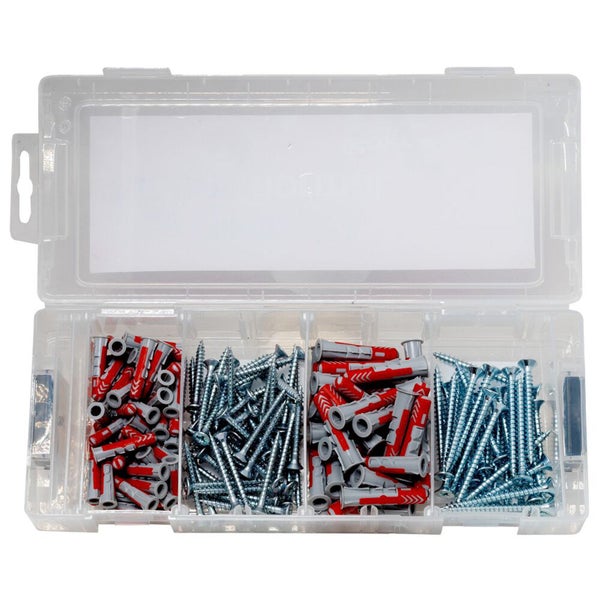 Sortimentskasten mit Dübeln und Schrauben