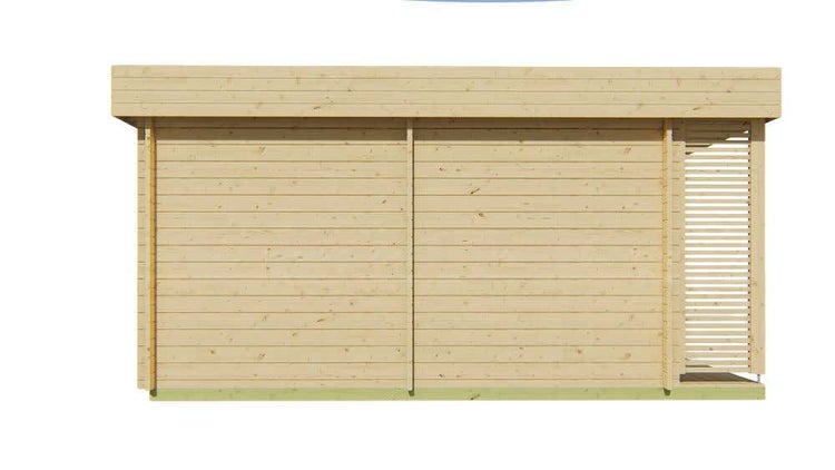 FinnTherm Saunahaus Petri Gartensauna Sauna mit 70 mm Wandstärke Außensauna