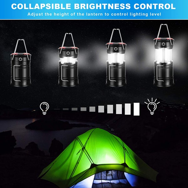 Ondis24 Camping Laterne LED weiß/rot, Lampe