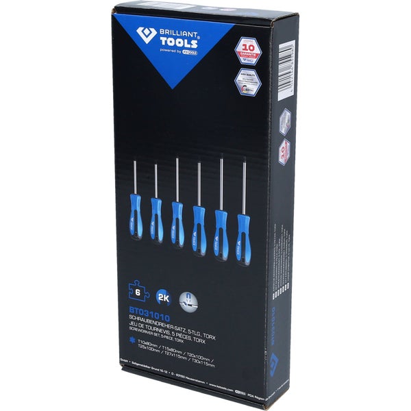 BRILLIANT TOOLS Schraubendreher-Satz 6tlg. TORX - BT031010