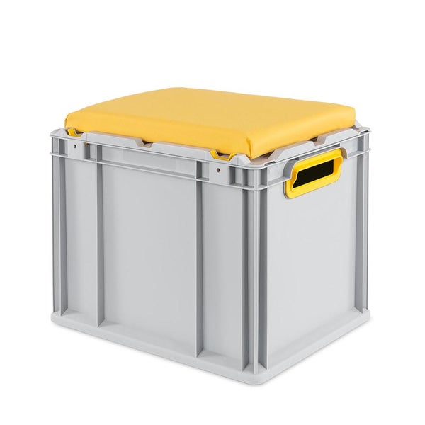 PROREGAL Eurobox NextGen Seat box Gelb HxBxT 365 x 30 x 40 cm 30 Liter Griffe Offen Eurobehälter Sitzbox Transportbox