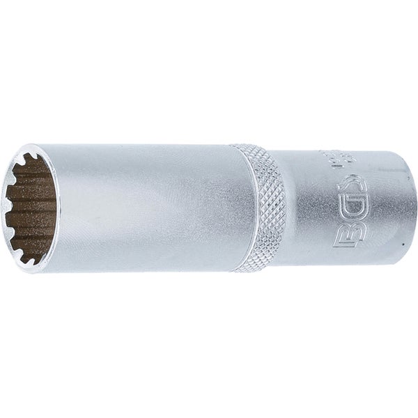 BGS Steckschlüssel-Einsatz Gear Lock tief Antrieb Innenvierkant 12,5 mm (1/2) SW 17 mm - 10257