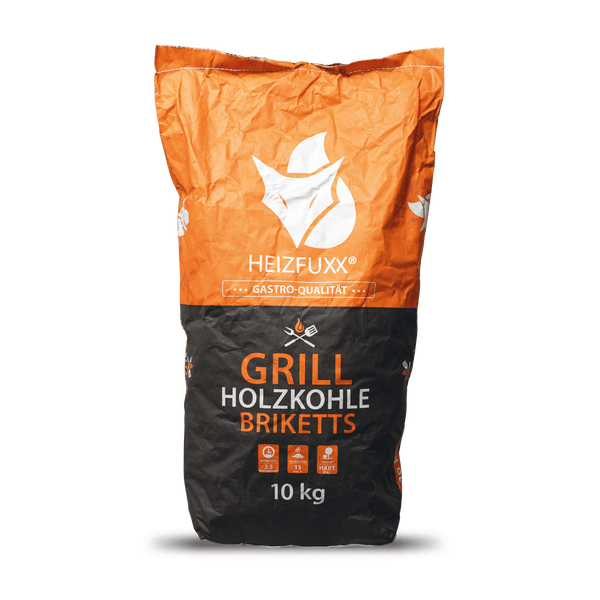 Heizfuxx Grillholzkohlebriketts 10kg x 60 Sack 600kg Palette Grillkohle Holzkohle Kohlebriketts