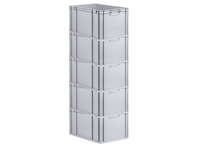 PROREGAL Spar Set 5x Eurobox Nextgen Economy Griffe Geschlossen HxBxT 32 x 40 x 60 cm 65 Liter Eurobehälter Transportbox Transportbehälter