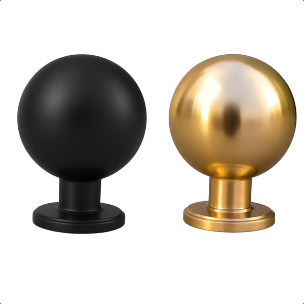 Zwei Möbelknöpfe mit Kugelform