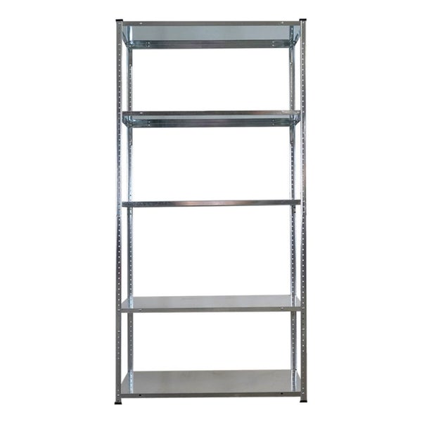 Metallregal mit fünf Ablageflächen für Lager und Keller