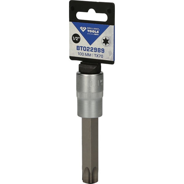 BRILLIANT TOOLS 1/2 Torx-Bit-Stecknuss 100 mm lang T70 - BT022989