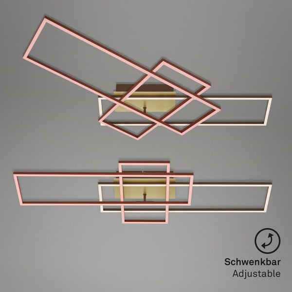 LED Deckenleuchte Fernbedienung CCT Nachtlicht schwenkbar 51W gold Briloner