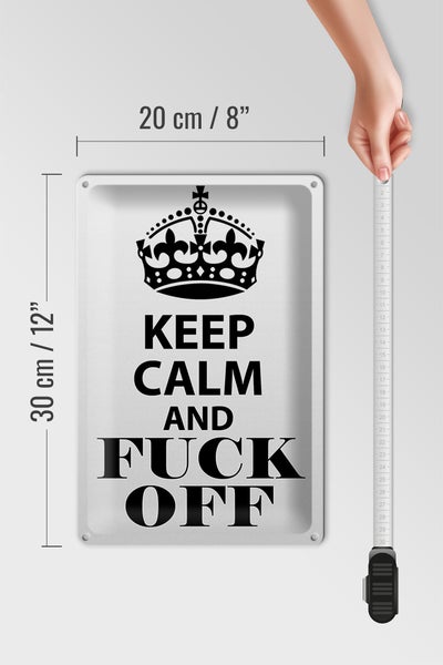 Blechschild Spruch 20x30cm Keep Calm and fuck off
