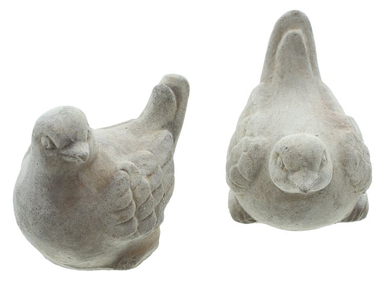 FRANK FLECHTWAREN | Vogel Terracotta, 2er Set, TERRACOTTA, je 13 x 9 x 10 cm