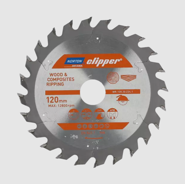 Norton Clipper Sägeblatt für Holz und Verbundwerkstoffe, 120 mm Durchmesser
