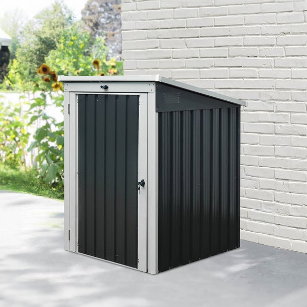 Home Deluxe - Mülltonnenbox BASURA S - Maße 104 x 101 x 134 cm, Raumfläche 0,77 m² - für 1x 240 L Mülltonnen I Mülltonnenbox, Gartenbox