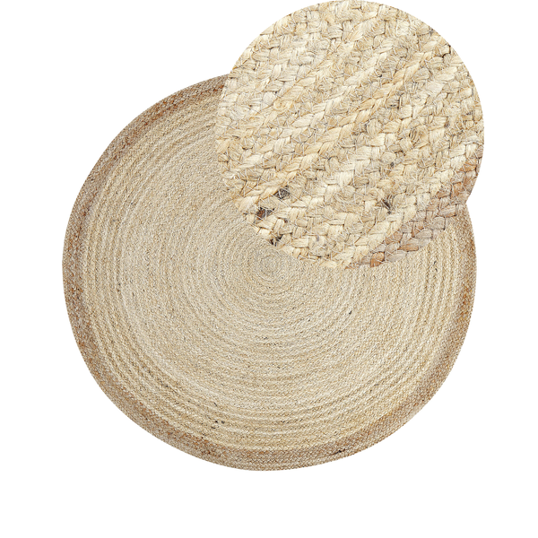 Teppich MENEMEN Hellbeige ø 120 cm Jute