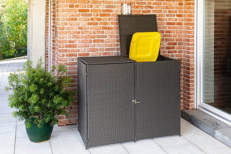 Mülltonnenabdeckung 2er, 240 Liter, grau
