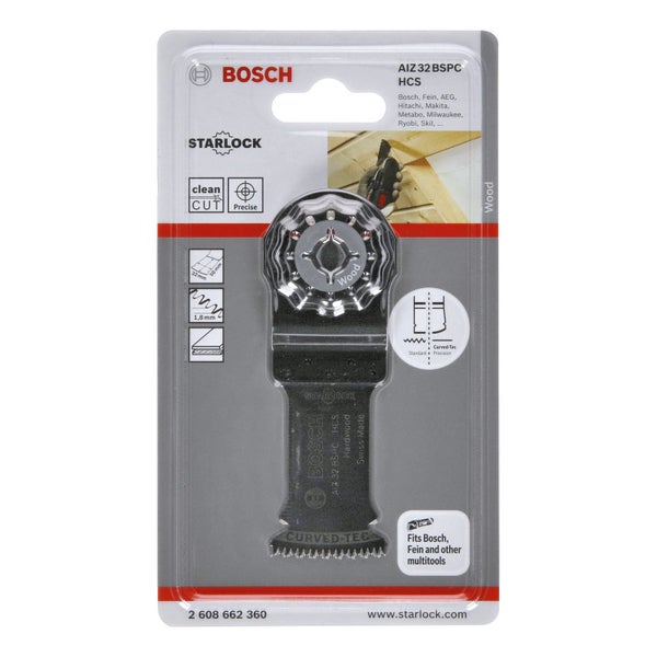 Bosch 1x HCS Tauchsägeblatt AIZ 32 BSPC Hard Wood 50 x 32 mm - 2608662360