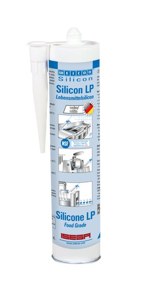 WEICON Silicon LP|dauerelastischer Dichtstoff für den Trinkwasser- und Lebensmittelbereich|310 ml|weiß