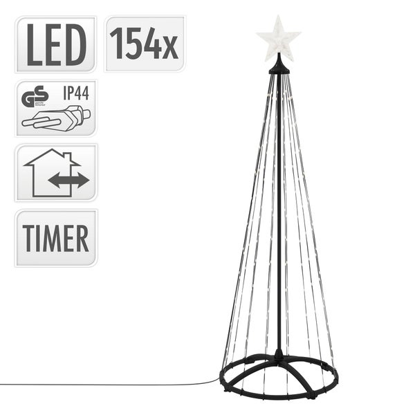Weihnachtsbaum mit 154 LEDs, Timer und Sternaufsatz