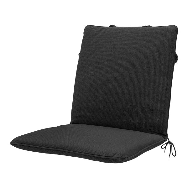 Stuhlauflage Stapelstuhl, schwarzes Canvas Eco+ – ca. 97x49 cm - 4er-Set