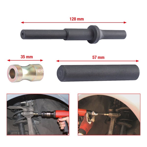 Werkzeug zur Spurstangenkopfmontage am Fahrzeug