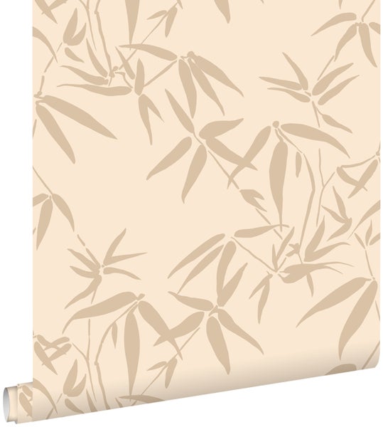 ESTAhome Tapete Bambusblätter Beige - 0.53 x 10.05 m - 139733