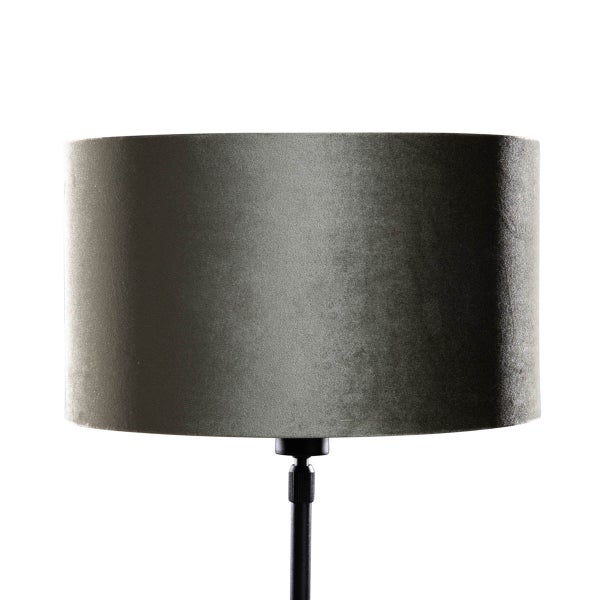 Tischleuchte Schwarz mit Grünem Samtschirm 35cm - Parte