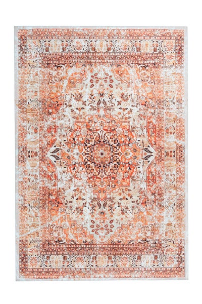 Flachflor Teppich Nebuluxe Orange / Beige Vintage-Design, Used-Look, Orientalisch 170 x 240 cm