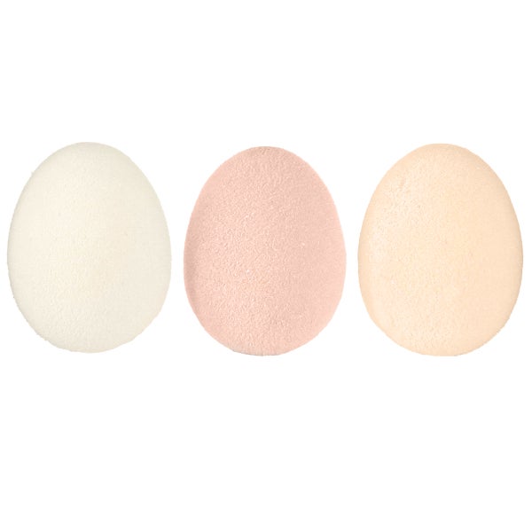 Drei ovale Make-up Schwämmchen