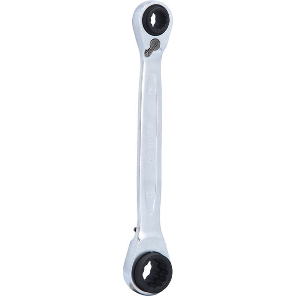 KS TOOLS 4 in 1 GEARplus umschaltbar Doppel-Ratschenringschlüssel 8 x 10 x 12 x 13 mm - 503.4656