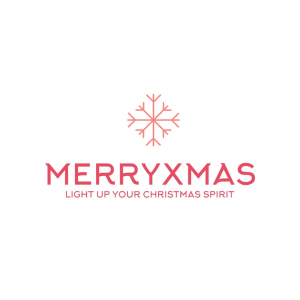 MerryXmas Schriftzug mit Schneeflocke