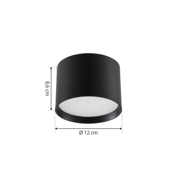 Lindby LED Aufbauleuchte schwarz Ø 12 cm, Aufbaustrahler Deckenspot 15W Deckenaufbauspot Deckenstrahler Deckenlampe Strahler Spot Downlight