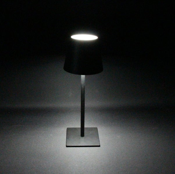 FRANK FLECHTWAREN | LED-Tischlampe Black, METALL, KUNSTSTOFF, 11 x 11 x 31,5 cm