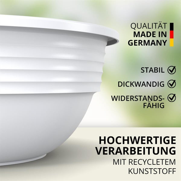 Plastard Blumenschale Weiss Ø 40 cm Pflanzschale Schale
