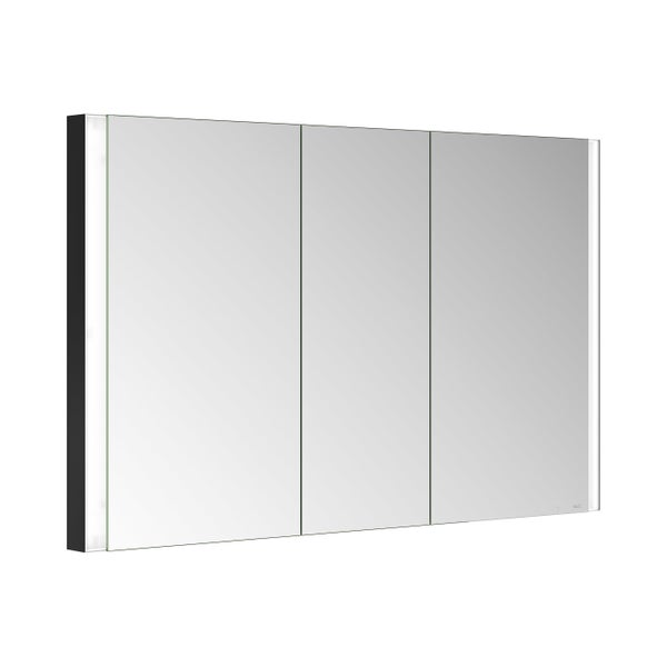 KEUCO Royal Mia Unterputz-LED-Spiegelschrank 120cm, 3 Türen, Seiten schwarz