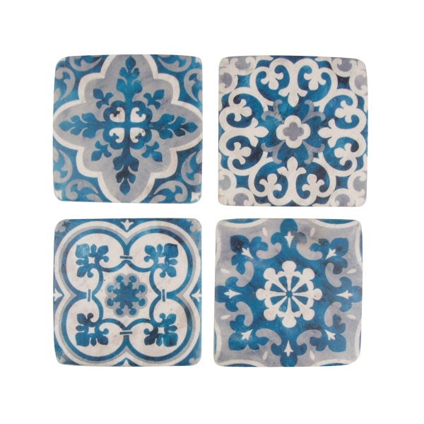 Mediterrane Mosaik-Santorini-Untersetzer - Sass & Belle
