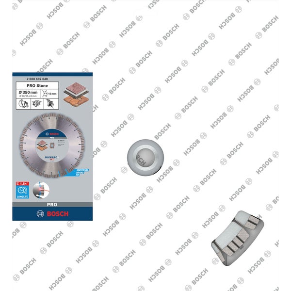 Bosch PRO Stone Diamanttrennscheibe 350 x 20/25,4 mm - 2608602648