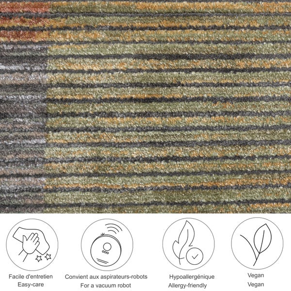 Gewebter Teppich in Kort-Optik Corduletta Bunt 80x150 cm
