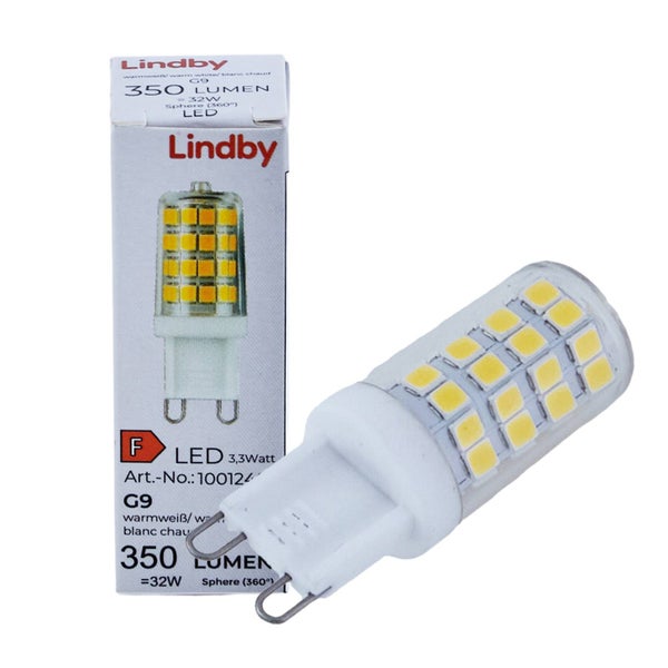 Lindby LED G9 Lampe 3W Stiftlampe aus Glas (G9) - Leuchtmittel Lampen Energiesparlampe