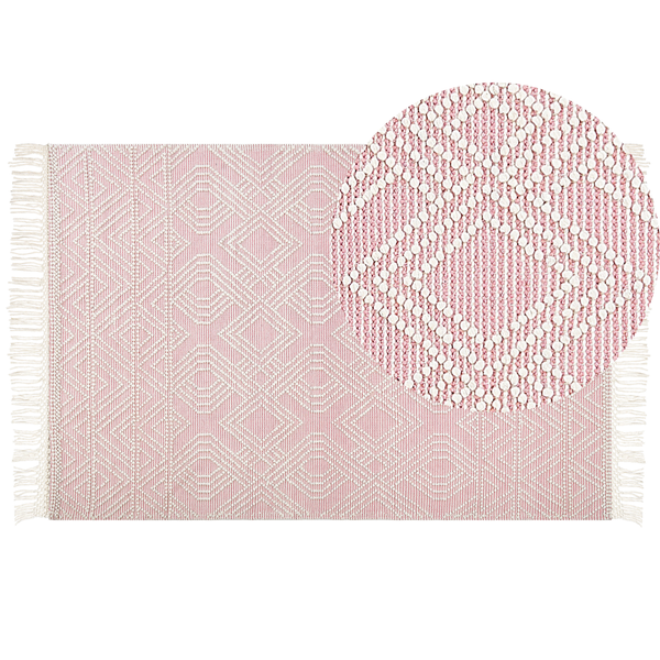 Teppich ADANA Rosa 200 x 300 cm Wolle