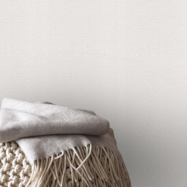 Vliestapeten Textil Uni wei�