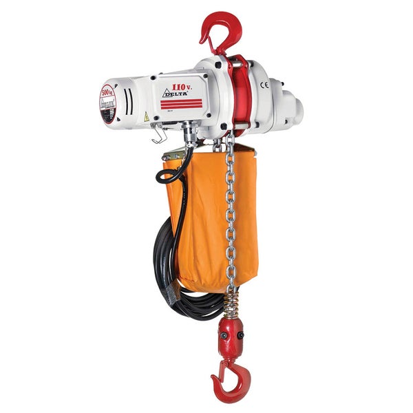 Elektrischer Kettenzug mit Haken und Kette