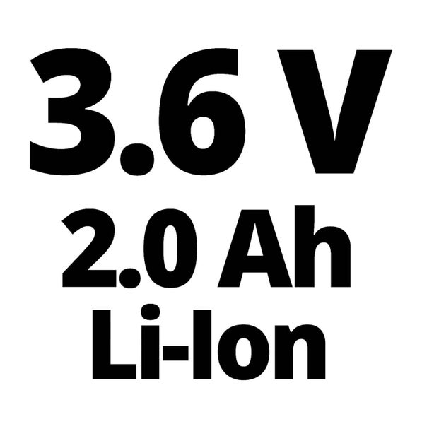 3,6 Volt, 2,0 Amperestunden, Lithium-Ionen