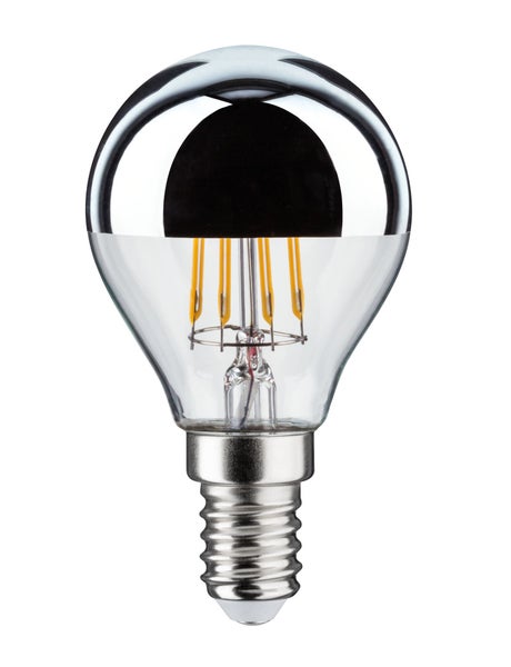 Modern Classic Edition Standard 230V LED Tropfen Kopfspiegel E14 4x440lm 4x4,8W 2700K dimmbar Kopfspiegel Silber
