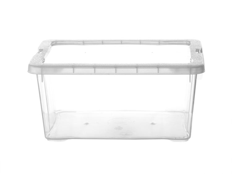 BigDean 12er Set Aufbewahrungsboxen mit Deckel 1,7L klein - belüftete & stapelbare Klarsichtboxen transparent - aus PP-Kunststoff - Organizer Box Aufbewahrung Ordnungsbox 19x14,5x9cm