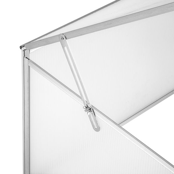 Doppel-Frühbeet tectake  Aufbau im Stecksystem aus Aluminium transparent