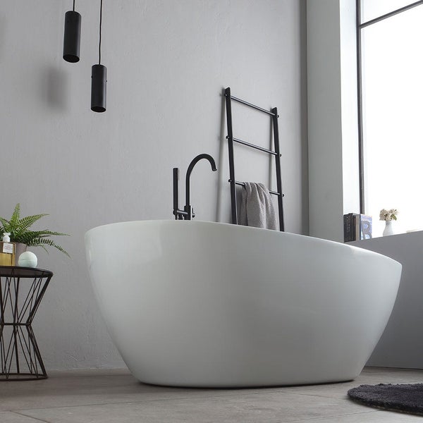 Weiße freistehende Badewanne | Alexandra