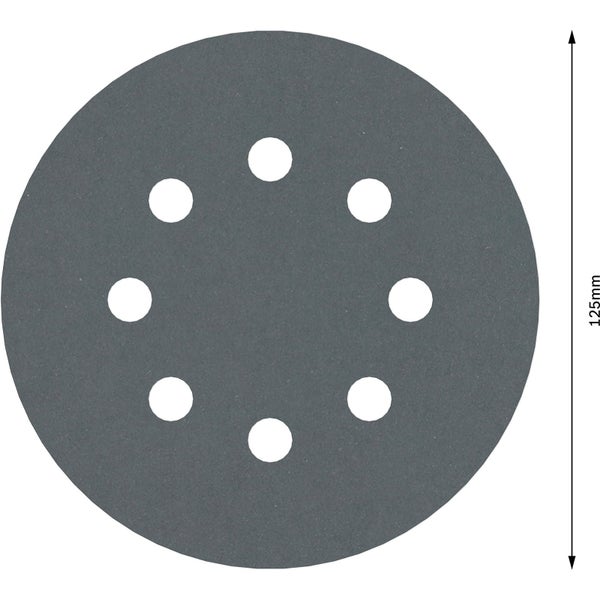 Bosch Schleifscheiben Set, Körnung P600, Durchmesser 125 Millimeter, 5 Stück