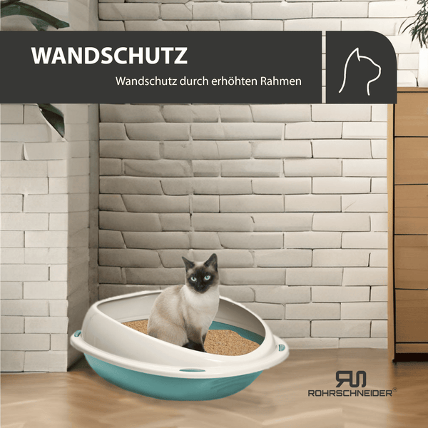 Rohrschneider Katzentoilette Shuttle grün + Spielkugel 2er Set